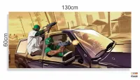 Quadro decorativo GTA V Jogos em Tecido Canvas 130x60 - Foto 3