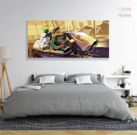 Quadro decorativo GTA V Jogos em Tecido Canvas 130x60 - Foto 6
