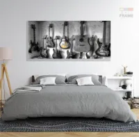 Quadro Decorativo Guitarras em Tecido Canvas 130x60 - Foto 6