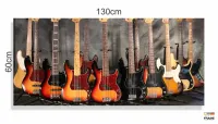 Quadro Decorativo Guitarras em Tecido Canvas 130x60 m01 - Foto 3