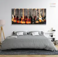 Quadro Decorativo Guitarras em Tecido Canvas 130x60 m01 - Foto 6
