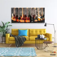 Quadro Decorativo Guitarras em Tecido Canvas 130x60 m01 - Foto 7