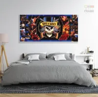 Quadro Decorativo Guns N Roses em Tecido Canvas 130x60 - Foto 6