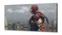 Quadro Decorativo Homem de ferro A em Tecido Canvas 130x60 - Foto 2