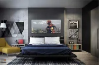 Quadro Decorativo Homem de ferro A em Tecido Canvas 130x60 - Foto 4