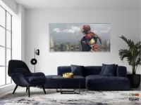Quadro Decorativo Homem de ferro A em Tecido Canvas 130x60 - Foto 5