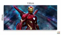 Quadro Decorativo Homem de ferro C em Tecido Canvas 130x60 - Foto 3