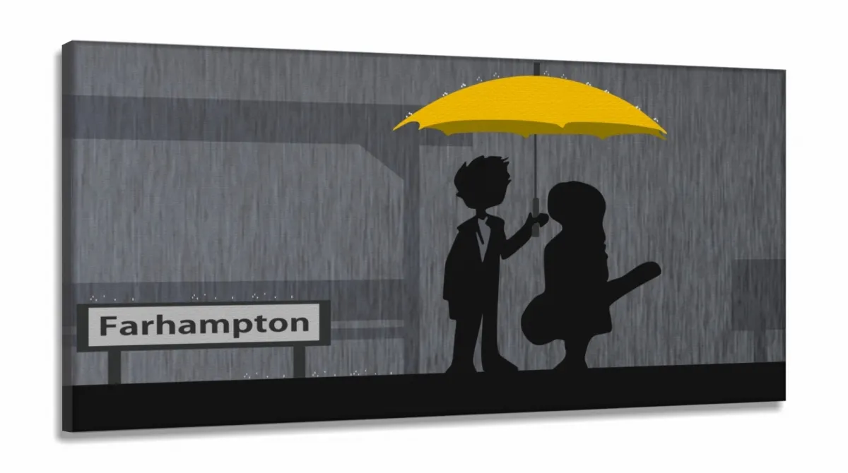 Quadro Decorativo How I Met Your Mother em Tecido Canvas 130x60 Imagem