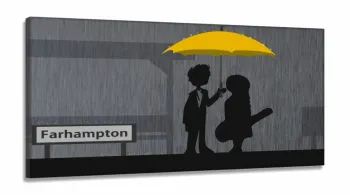 Quadro Decorativo How I Met Your Mother em Tecido Canvas 130x60