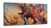 Quadro Decorativo Iron Maiden 1em Tecido Canvas 130x60