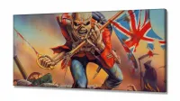 Quadro Decorativo Iron Maiden 1em Tecido Canvas 130x60 - Foto 2