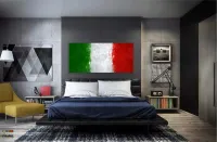 Quadro decorativo Italia Bandeira em Tecido Canvas 130x60 - Foto 4