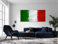 Quadro decorativo Italia Bandeira em Tecido Canvas 130x60 - Foto 5