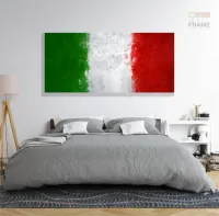 Quadro decorativo Italia Bandeira em Tecido Canvas 130x60 - Foto 6