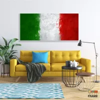 Quadro decorativo Italia Bandeira em Tecido Canvas 130x60 - Foto 7