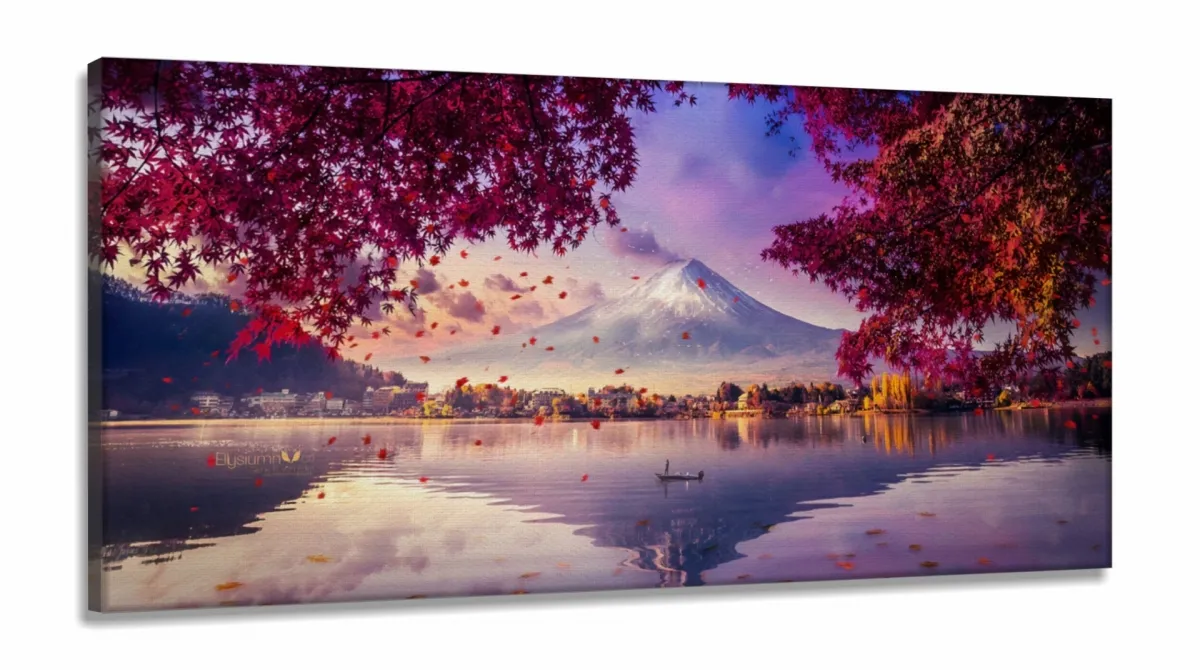 Quadro Decorativo Japão Elisyun em Tecido Canvas 130x60 Imagem