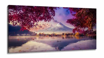 Quadro Decorativo Japão Elisyun em Tecido Canvas 130x60