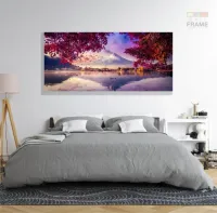 Quadro Decorativo Japão Elisyun em Tecido Canvas 130x60 - Foto 6