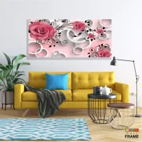 Quadro Decorativo Japones e Rosas Estilo 3d em Tecido canvas 130x60 - Foto 7