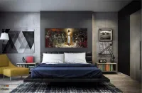 Quadro Decorativo Jesus Poder Deus em tecido canvas 130x60 - Foto 4