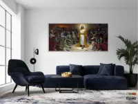 Quadro Decorativo Jesus Poder Deus em tecido canvas 130x60 - Foto 5