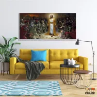 Quadro Decorativo Jesus Poder Deus em tecido canvas 130x60 - Foto 7