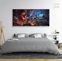 Quadro Decorativo Jogos lol em tecido canvas 130x60 - Foto 6