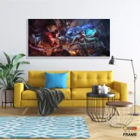Quadro Decorativo Jogos lol em tecido canvas 130x60 - Foto 7