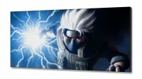 Quadro Decorativo Kakashi Sensei Mosaico em tecido canvas 130x60 - Foto 2