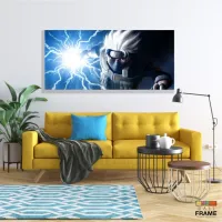 Quadro Decorativo Kakashi Sensei Mosaico em tecido canvas 130x60 - Foto 7