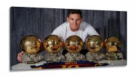 Quadro Decorativo Lionel Messi em tecido canvas 130x60