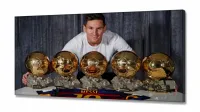 Quadro Decorativo Lionel Messi em tecido canvas 130x60 - Foto 2