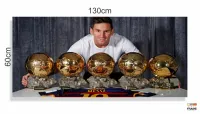 Quadro Decorativo Lionel Messi em tecido canvas 130x60 - Foto 3