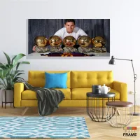 Quadro Decorativo Lionel Messi em tecido canvas 130x60 - Foto 7