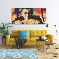 Quadro Decorativo Lobo Wall Street em Tecido Canvas 130x60 - Foto 7