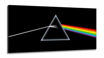 Quadro Decorativo Logo Pink Floyd em Tecido Canvas 130x60