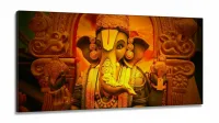 Quadro Decorativo Lord Ghanesha em Tecido Canvas 130x60