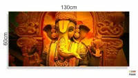 Quadro Decorativo Lord Ghanesha em Tecido Canvas 130x60 - Foto 3