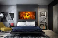 Quadro Decorativo Lord Ghanesha em Tecido Canvas 130x60 - Foto 4