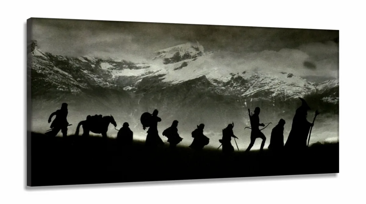 Quadro Decorativo Lord Of The Rings em Tecido Canvas 130x60 Imagem