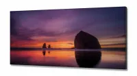 Quadro Decorativo Mar Entardecer Primavera em Tecido Canvas 130x60 - Foto 2