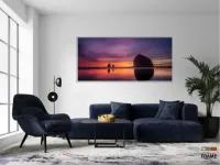 Quadro Decorativo Mar Entardecer Primavera em Tecido Canvas 130x60 - Foto 5
