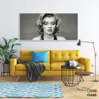 Quadro Decorativo Marilyn Monroe em Tecido Canvas 130x60 - Foto 7