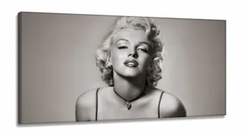 Quadro Decorativo Marilyn Monroe em Tecido Canvas 130x60 sala