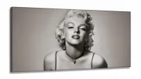 Quadro Decorativo Marilyn Monroe em Tecido Canvas 130x60 sala