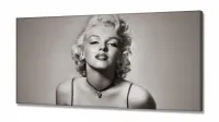 Quadro Decorativo Marilyn Monroe em Tecido Canvas 130x60 sala - Foto 2