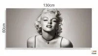 Quadro Decorativo Marilyn Monroe em Tecido Canvas 130x60 sala - Foto 3
