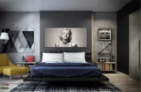 Quadro Decorativo Marilyn Monroe em Tecido Canvas 130x60 sala - Foto 4