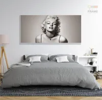 Quadro Decorativo Marilyn Monroe em Tecido Canvas 130x60 sala - Foto 6