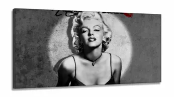 Quadro Decorativo Marilyn Moroe sala quarto em Tecido Canvas 130x60